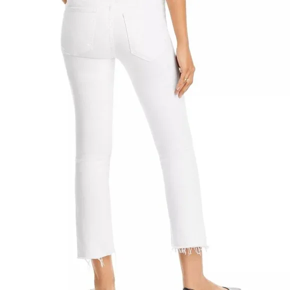 Mother the Insider High Rise Crop Step Fray Bootcut Jeans in Fairest of Them All